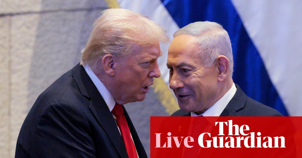 Trump to meet Netanyahu at Mar-a-Lago amid concerns over progress on fragile Gaza truce plan – live