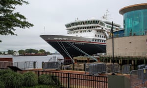 The Balmoral, operated by Fred Olsen Cruise Lines, is docked in Norfolk on April 29.