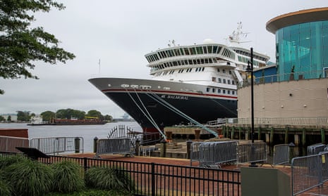 The Balmoral, operated by Fred Olsen Cruise Lines, is docked in Norfolk on April 29.