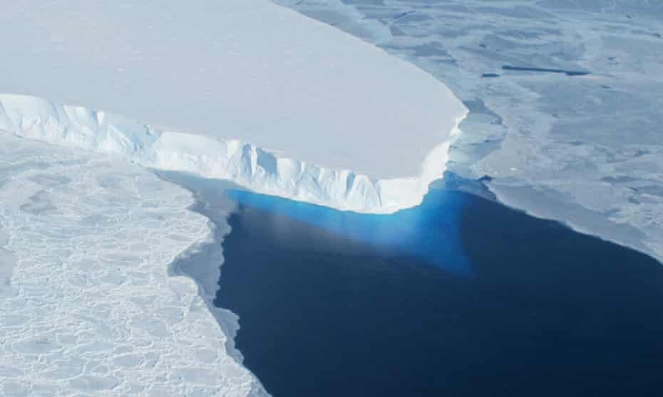 Nasa image of Thwaites glacier in western Antarctica.