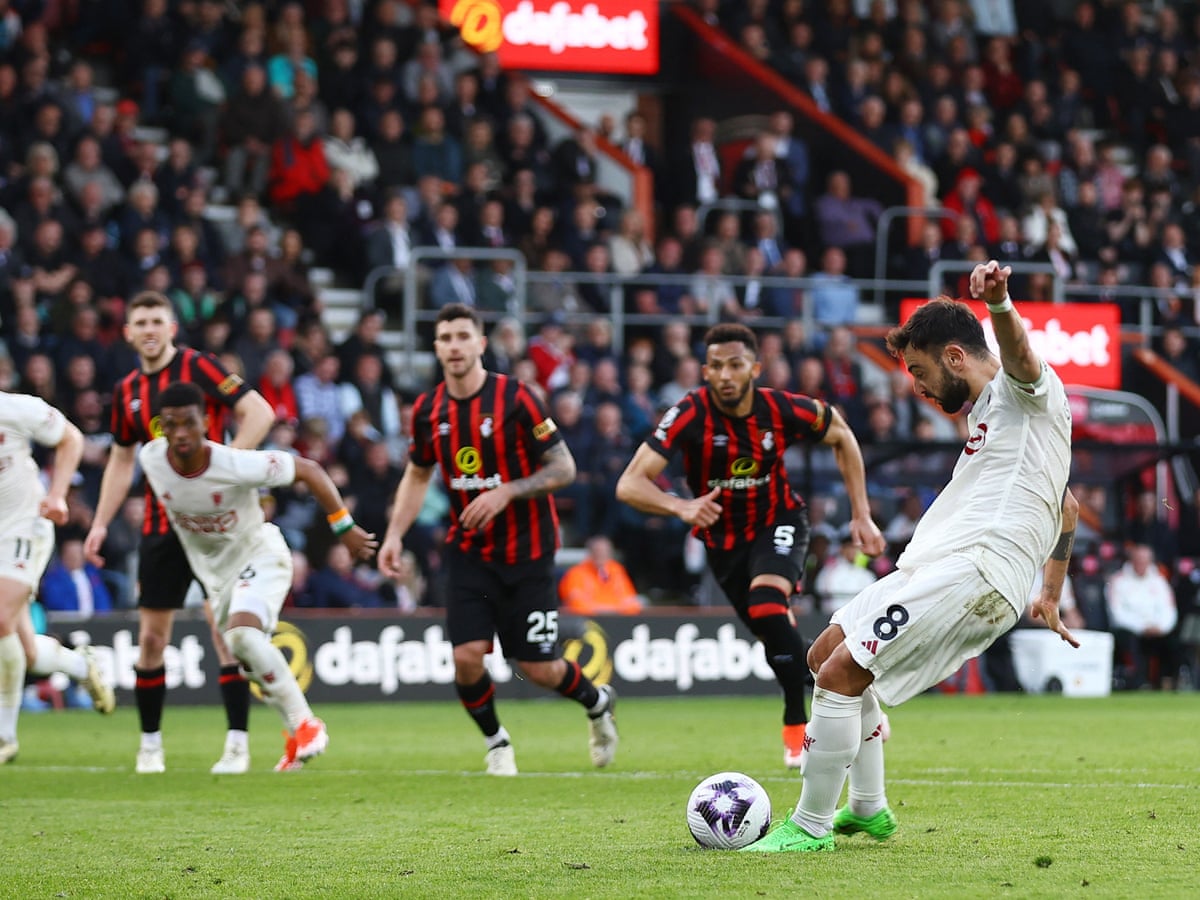 Fernandes double gives Manchester United fortunate draw at Bournemouth | Premier League | The Guardian