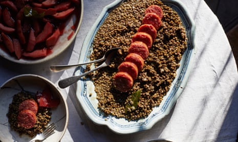 Lentils with Italian sausage