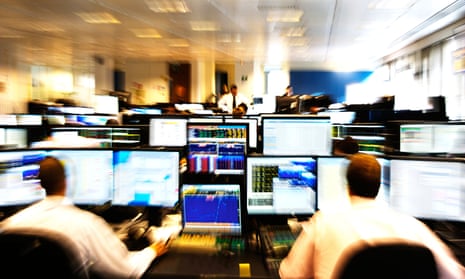 A trading floor in the City Of London.
