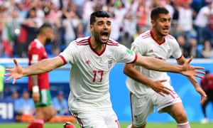 Iranâs Mehdi Taremi reacts after Morocco scored a late own goal.
