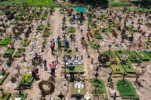 Paet of a cemetery in Valle de Chalco, Mexico, reserved for Covid-19 victims.