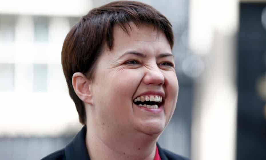 Ruth Davidson said Labour was ‘still fumbling with its flies while the Tories are enjoying their post-coital cigarette’.