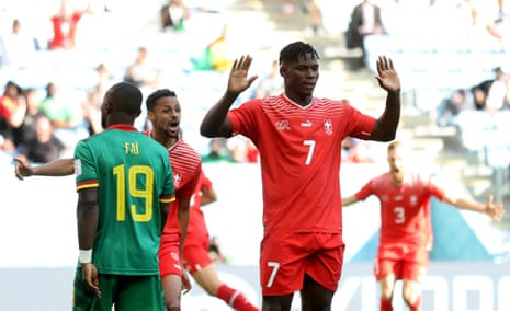 Breel Embolo’s muted celebration.