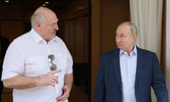 Alexander Lukashenko and Vladimir Putin