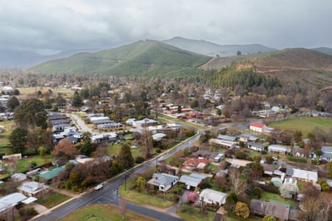 Aerial view of Porepunkah.