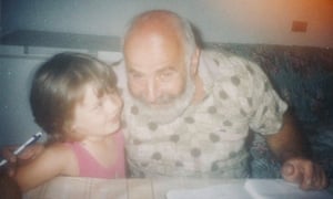 A family photo of Asia Marchesi as a child with her father
