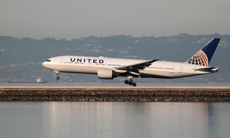 A United plane at San Francisco airport, where the plane was heading.