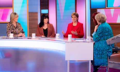 Nicola Sturgeon, third from left, talks about her miscarriage on Loose Women. 