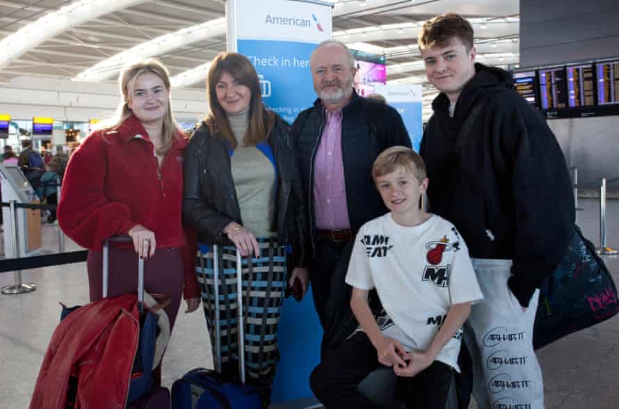 Sallyanne and Stephen Glynn with daughter Izzy 21, sons George 18, and Monty 10.