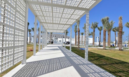 ‘Between an Arab medina and a Greek agora’ … outdoor section of the Gulf outpost.