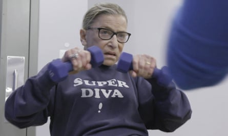 Ruth Bader Ginsberg had a reputation for being physically as well as mentally tough, as here in a still from the 2018 documentary RBG.