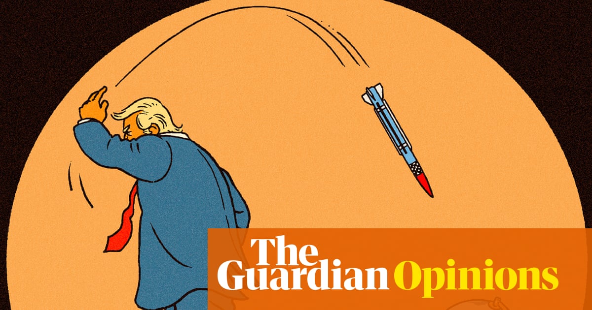 Donald Trump, moments before threatening another country while flanked by a man in a rabbit suit, proving once again that the banality of evil now comes with novelty props.
