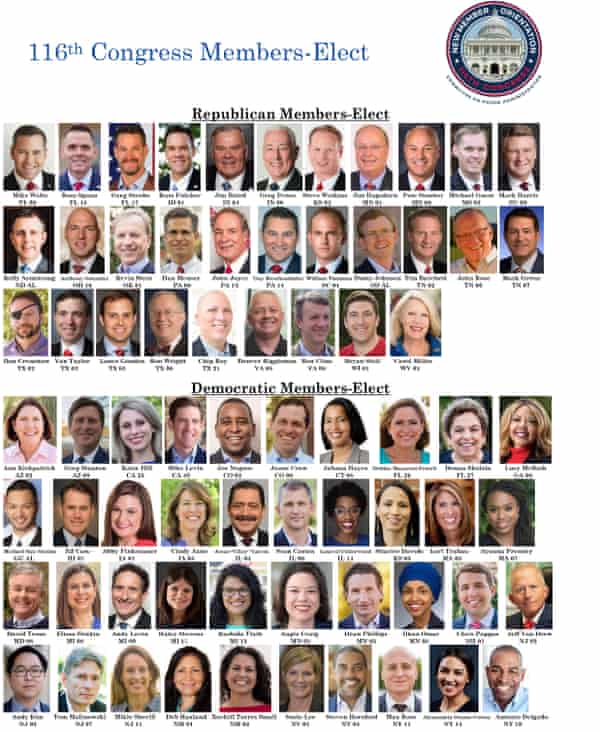 Photo of new House members shows big gap in diversity between parties |  House of Representatives | The Guardian