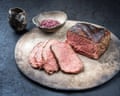 Roast beef on a board