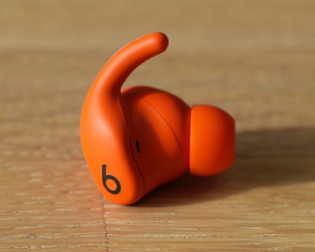 The Beats Powerbeats Fit earbud showing the stabilising wing.