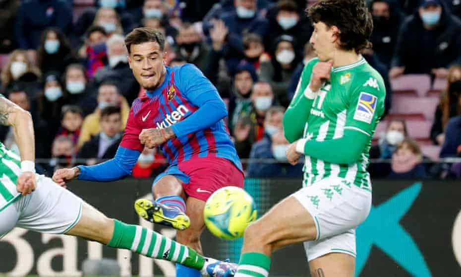 Philippe Coutinho in action for Barcelona against Real Betis last month.