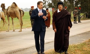 The Blair and Gaddafi in 2004, now Cmeron