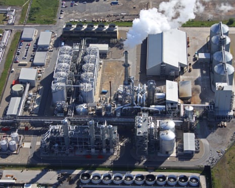 Vista aerea dell'Ensus CO2 stabilimento di Teesside