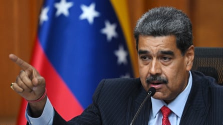 Nicolás Maduro gestures during a property convention astatine nan Miraflores statesmanlike palace successful Caracas connected 31 July 2024.