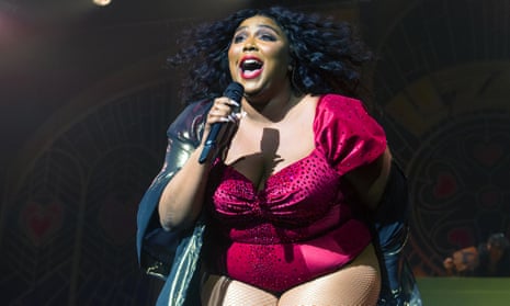 Lizzo performs on stage