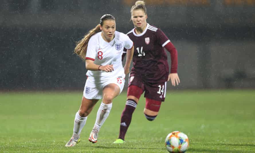 Fran Kirby in action in a World Cup qualifier against Latvia