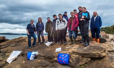 Marine Conservation volunteers taking part in the Marine Conservation Society’s Great British Beach Clean event