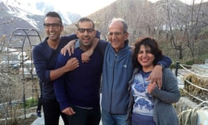 Kavous and Maryam Mombeini Seyed-Emami with their sons