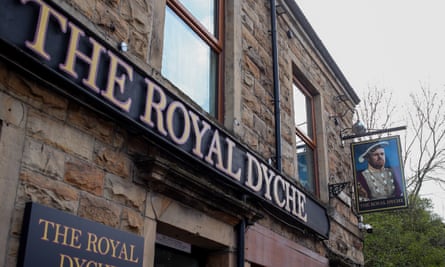 A general view of The Royal Dyche pub outside Turf Moor