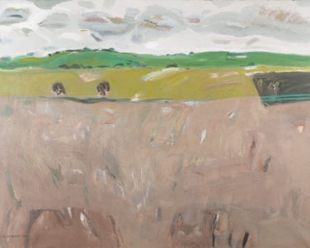 A watercolour painting by Elizabeth Blackadder depicting a Tuscan landscape.