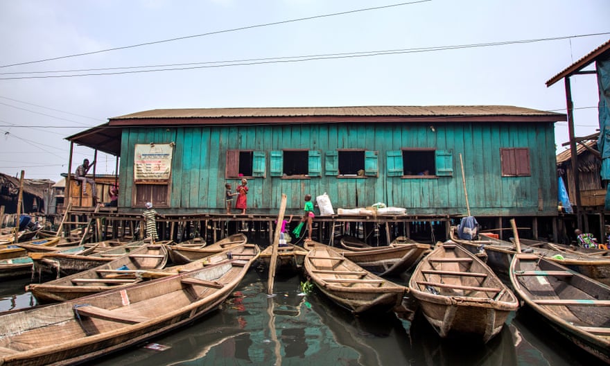 One of the many churches in Makoko.