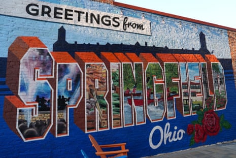 A mural adorns a wall in the city of Springfield