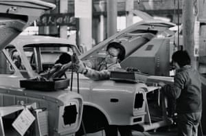 The accumulation enactment of the Shanghai sedan, the lone mass-produced car successful China astatine the time, 1977