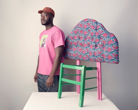 Yinka Ilori with a piece from his If Chairs Could Talk project.