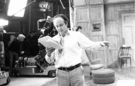 Harold Snoad on the set of Not Now, Comrade (1976).