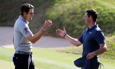 Rory Mcilroy And Dustin Johnson Suffer Shock Defeats At Wgc Match Play Rory Mcilroy The Guardian