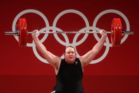 Laurel Hubbard at the 2020 Tokyo Olympics in 2021