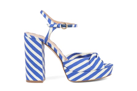 Rosa blue stripe platform sandals from LK Bennett