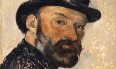 A detail of Self-portrait in a Bowler Hat by Paul Cézanne, 1892.