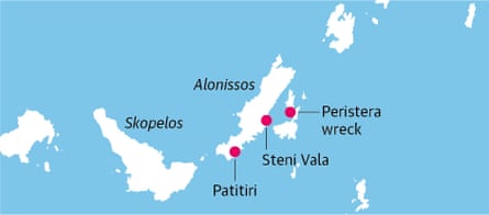 Map showing Alonissos