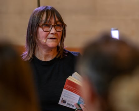 Ali Smith during the performance at Dutch Church.
