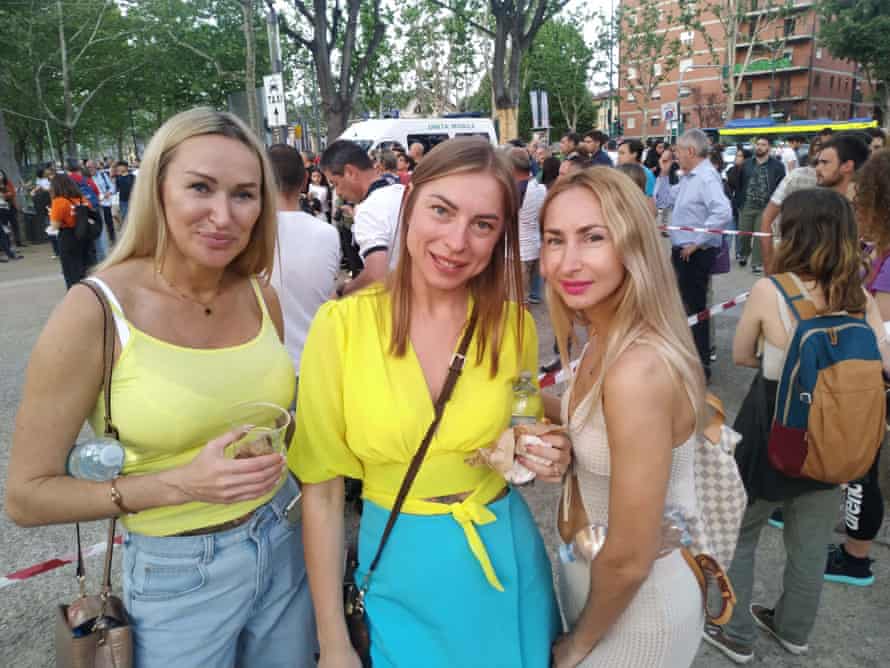 Ukrainian fans in Turin.