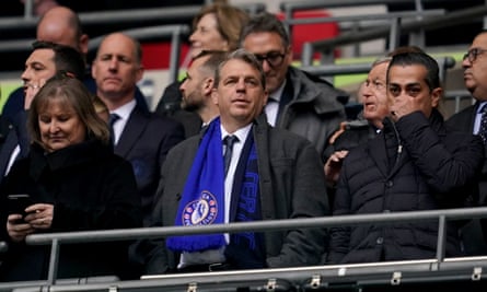 Todd Boehly watches from the stands.