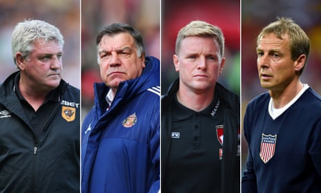 Steve Bruce, Sam Allardyce, Eddie Howe and Jürgen Klinsmann are all sure to be in the thoughts of the FA.