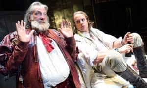 David Warner as Sir John Falstaff and Geoffrey Streatfeild as Prince Harry in Henry IV: Part 1 at the Roundhouse in London in 2007