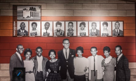 Mississippi Civil Rights Museum. Imprisoned after their read-in at the Jackson Municipal Library, the Tougaloo Nine, along with their respective mugshots, are immortalised in one of the galleries.