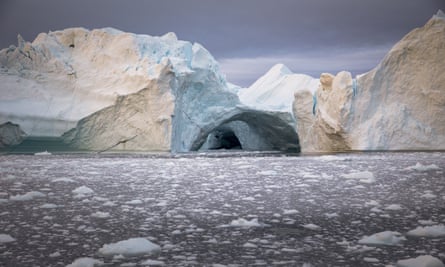 Icebergs at Disko Bay, Ilulissat, Greenland.